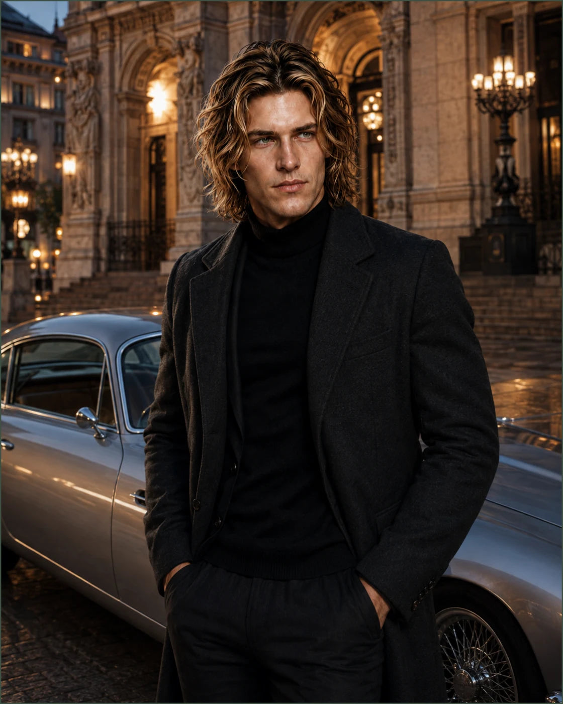 Dorian with a luxury car