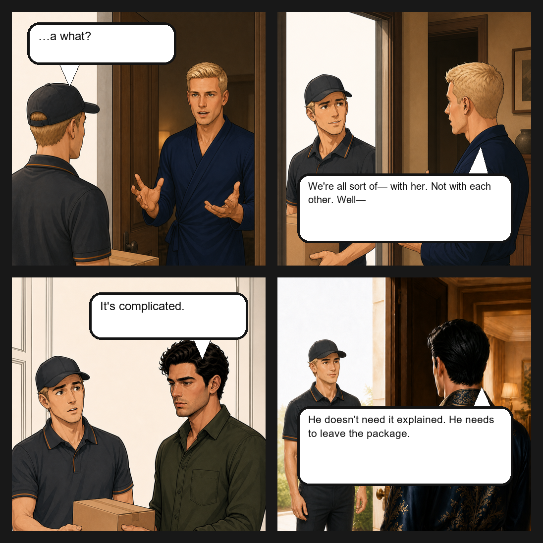 The delivery guy has questions